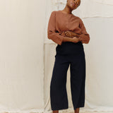 Florence Pant in Washable Silk Midnight#color_midnight