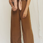 Florence Pant in Washable Silk Ochre#color_ochre