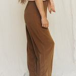 Florence Pant in Washable Silk Ochre#color_ochre