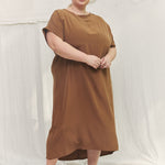 Georgia Midi in Washable Silk Ochre#color_ochre