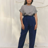 Georgia Snap Top in Lightweight Linen Overcast#color_overcast