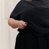 Georgia Tee in Washable Silk Graphite#color_graphite