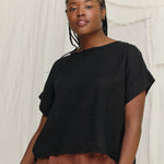Georgia Tee in Lightweight Linen Ink#color_ink