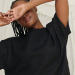 Georgia Tee in Lightweight Linen Ink#color_ink