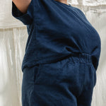 Georgia Tee in Midweight Linen Indigo#color_indigo