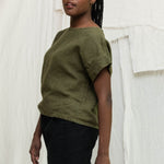 Georgia Tee in Midweight Linen Verte#color_verte