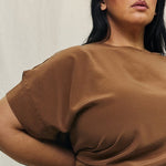 Georgia Tee in Washable Silk Ochre#color_ochre