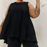 Harlow Tunic in Lightweight Linen Ink#color_ink