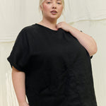 Harper Tunic in Lightweight Linen Ink#color_ink