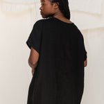 Harper Tunic in Midweight Linen Ink#color_ink