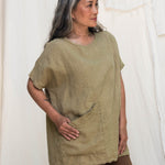 Harper Tunic in Midweight Linen Pear#color_pear