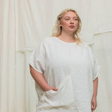 Harper Tunic in Midweight Linen Salt#color_salt