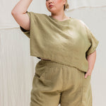 Linn Tee in Midweight Linen Pear#color_pear