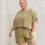 Linn Tee in Midweight Linen Pear#color_pear