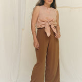 Sleeveless Kara Snap Top in Lightweight Linen Canyon#color_canyon