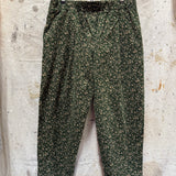 Andy Trouser in Pinwale Corduroy, Forest Green Floral, XL | SAMPLE SALE B-12