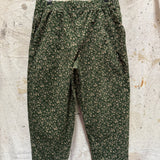 Andy Trouser in Pinwale Corduroy, Forest Green Floral, XL | SAMPLE SALE B-12