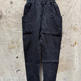 Clyde Work Pant in Midweight Linen, Black, Size 000-Regular | SAMPLE SALE