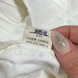 Andy Palazzo in Midweight Linen, Ivory, Size XXS-Regular | SAMPLE SALE