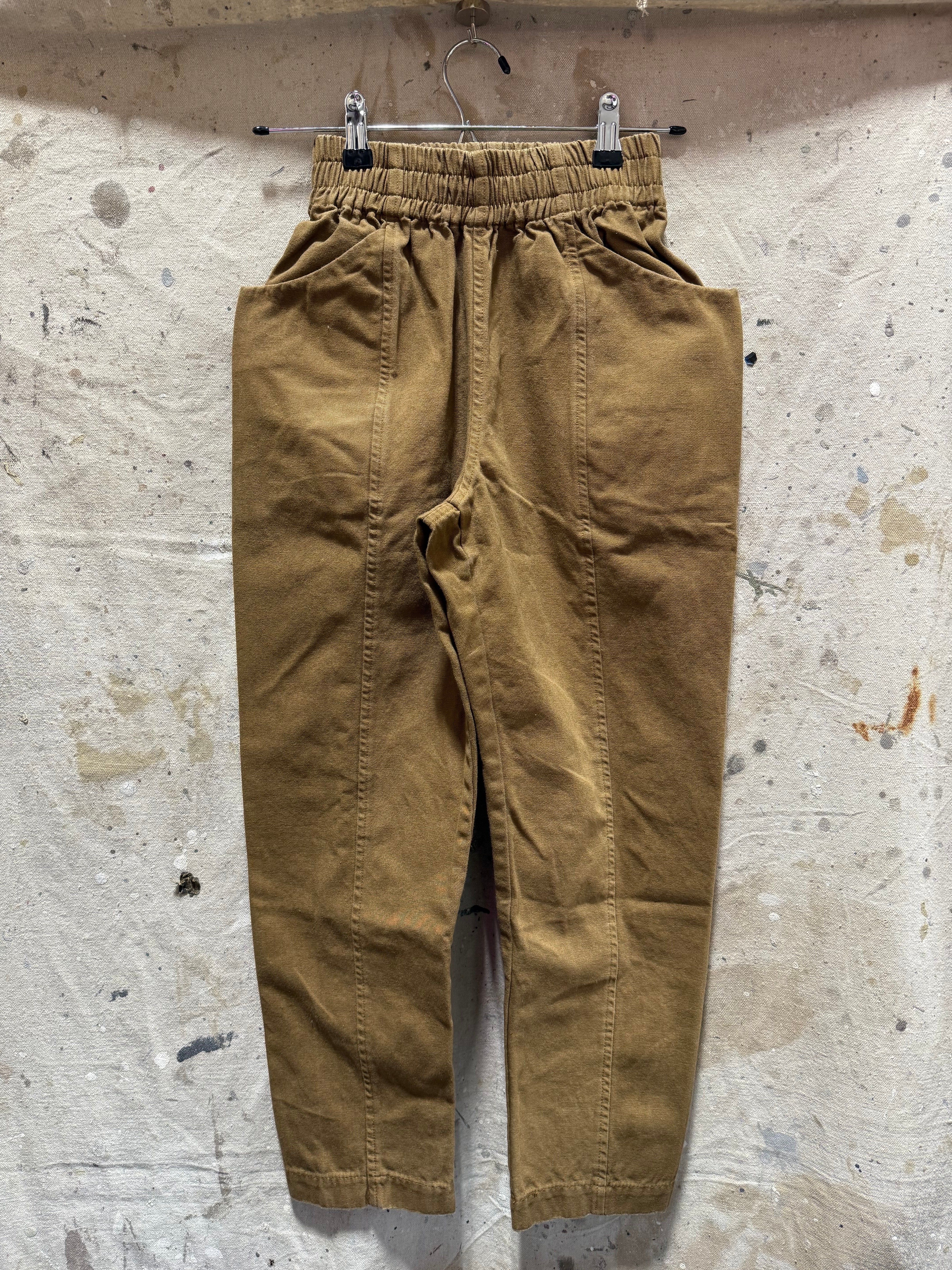 Clyde Work Pant in Cotton Canvas, Clay, Size XXS | SAMPLE SALE