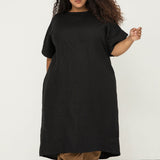 Georgia Midi in Midweight Linen Black - Alex-OSP3